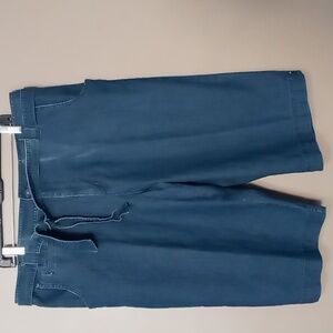White Stag Long Jean Shorts w Tie Belt Size 16 Average